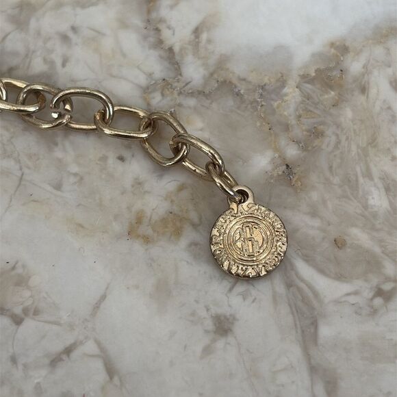 NWT R. J. Graciano Gold Tone & Black Stones Necklace & Bonus Bracelet - Picture 4 of 7